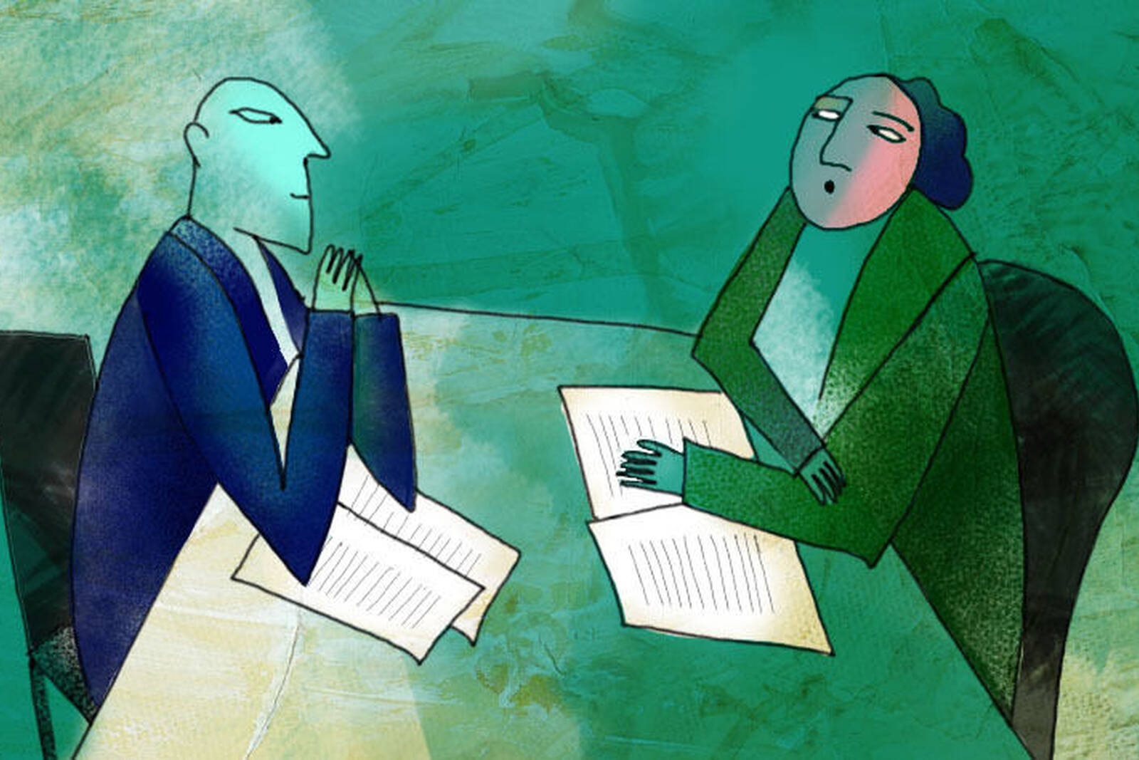 mentor and protege discuss careers