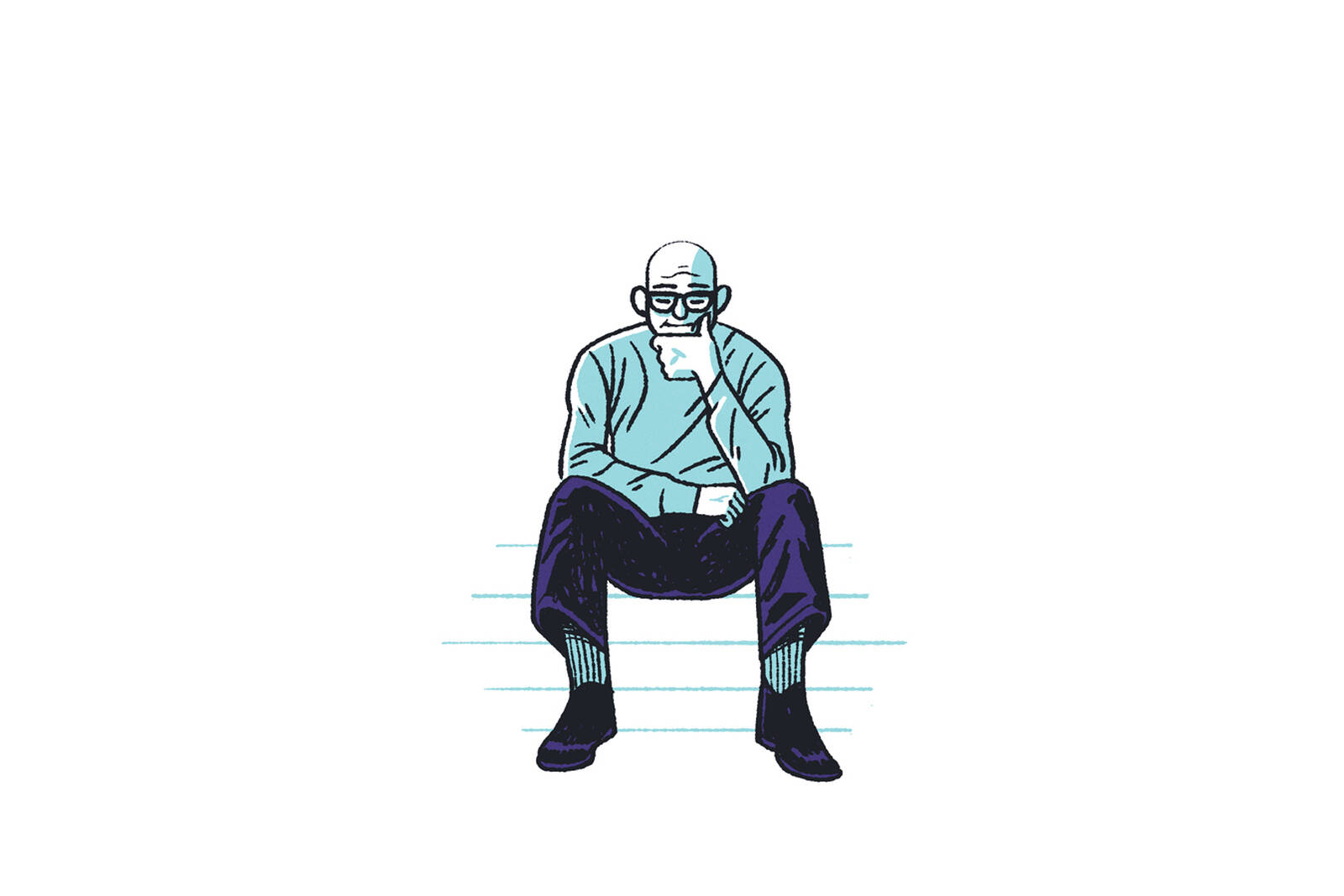 Man sitting thinking